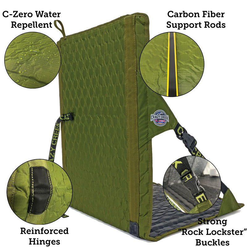 Load image into Gallery viewer, Hex 2.0 Longback Rollable Camping Chair Features - Carbon Fiber Support Rods Water Repellent - Hinges - Strong Buckles