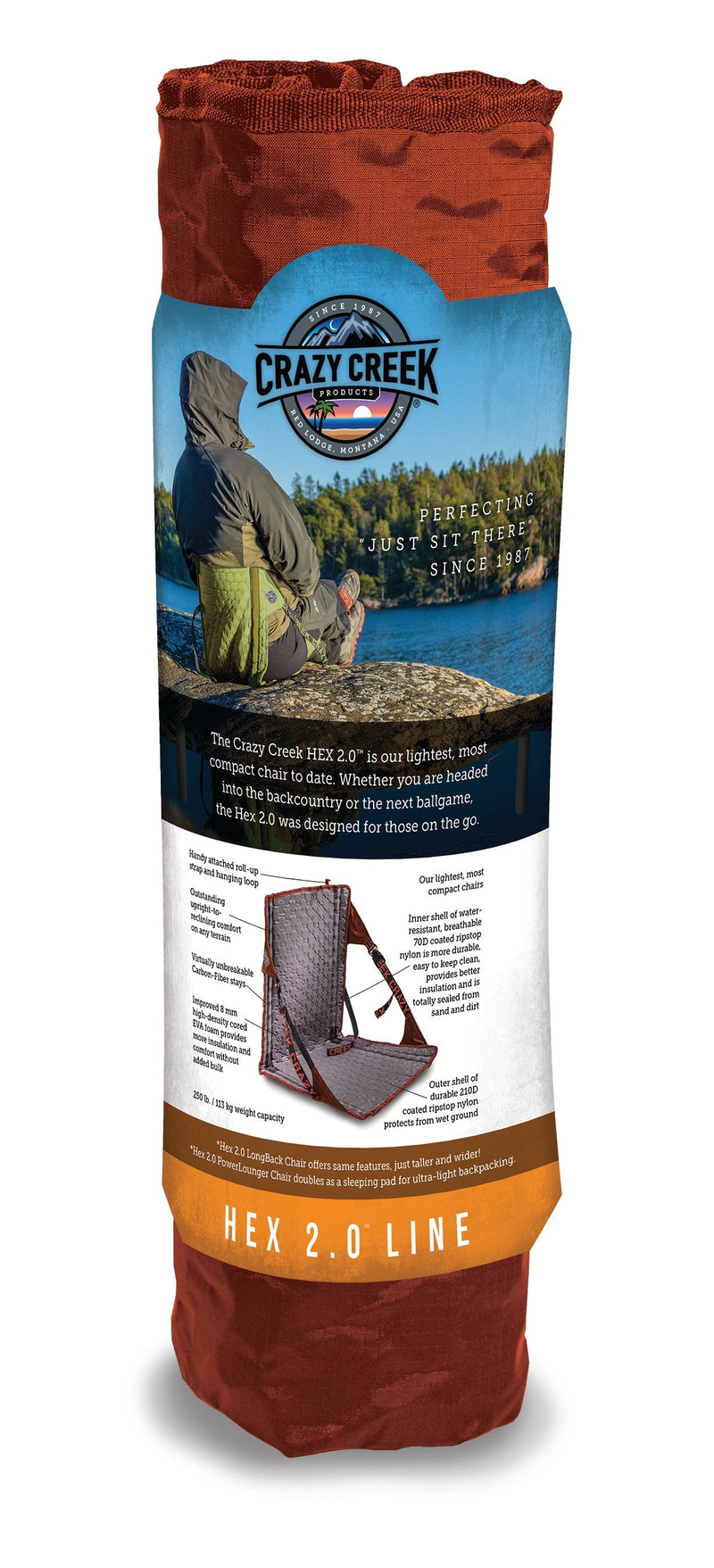 Load image into Gallery viewer, Crazy Creek HEX 2.0 Original Chair, ultralight seating with HEX-pattern foam insulation.