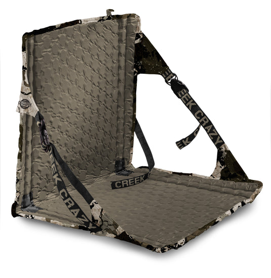 Crazy Creek King’s Camo XK7 HEX 2.0 Original Chair, compact roll-up chair for hunting and hiking.