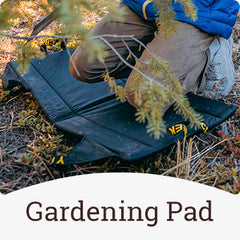 Crazy Creek chair being used as a gardening pad