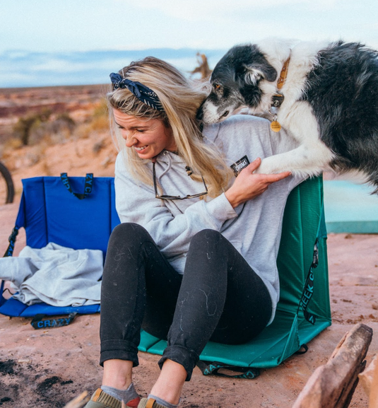 Crazy Creek Original Chair, water-resistant chair with comfortable foam padding.