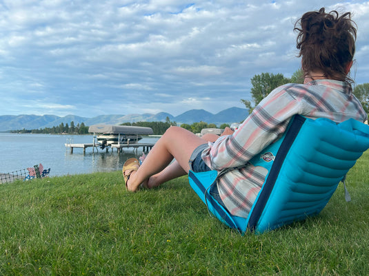 Crazy Creek AirCliner, ultralight seating with easy-to-carry construction for hiking.